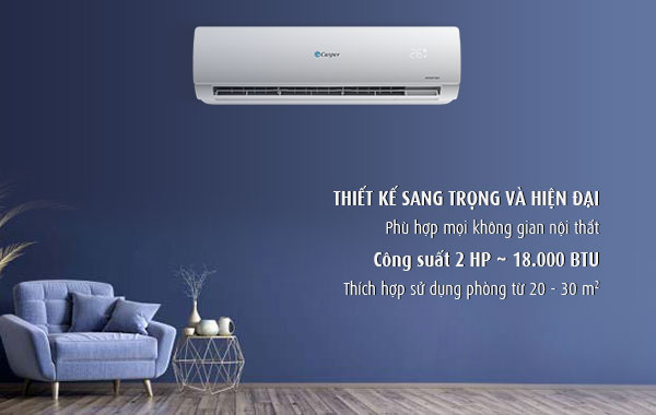 Máy lạnh Casper Inverter 2 HP MC-18IS33 - Thiết kế nguyên khối, cống suất 2 HP